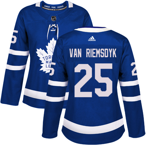 Adidas Toronto Maple Leafs #25 James Van Riemsdyk Blue Home Authentic Women Stitched NHL Jersey